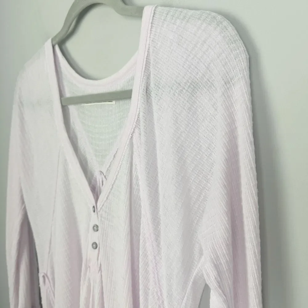 FREE PEOPLE | WE THE FREE Oversized Citrine Henley Long Sleeve Top Women’s XS